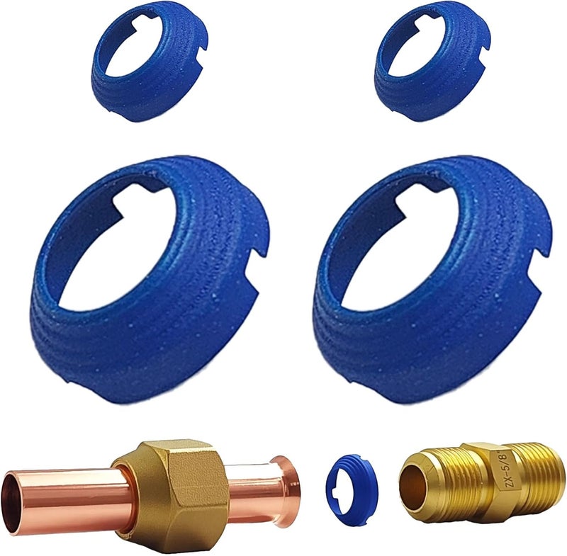 ZGTools 2 x 1/4" & 2 x 1/2" Leak-Free SAE Flare Fitting, HVAC Leak Free SAE Flare Connections Eliminates Refrigerant Leaks, Stop Leak Seal kit For Schrader Valve, Refrigeration, HVAC & Mini Split Kit - Image 1